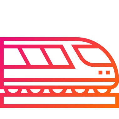 Tren Vektörü Simgesi Tasarım İllüstrasyonu