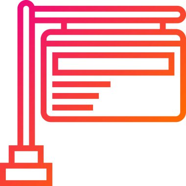 İmza Vektörü Simgesi Tasarım İllüstrasyonu