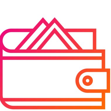 Cüzdan Vektörü Simgesi Tasarım İllüstrasyonu