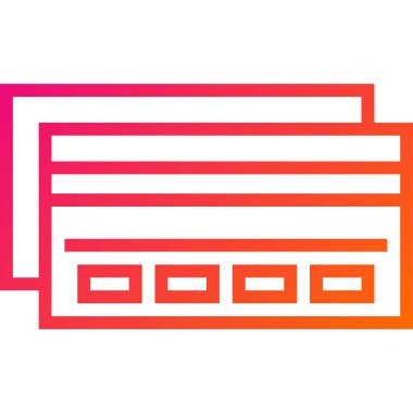 Kredi Kartı Vektör Simgesi Tasarım İllüstrasyonu