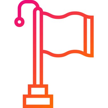 Bayrak Vektörü Simgesi Tasarım İllüstrasyonu