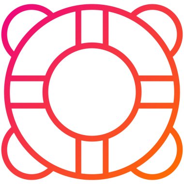 Lifebuoy Vektör Simgesi Tasarım Çizimi