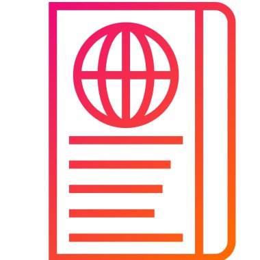 Pasaport Vektörü Simgesi Tasarım İllüstrasyonu