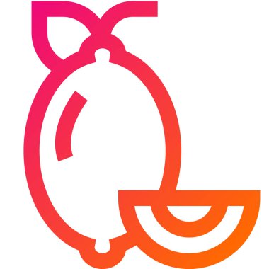 Lemon Vektör Simgesi Tasarım İllüstrasyonu