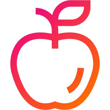 Apple Vektör Simgesi Tasarım İllüstrasyonu