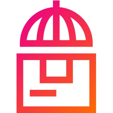 Paket Koruma Vektörü Simgesi Tasarım İllüstrasyonu