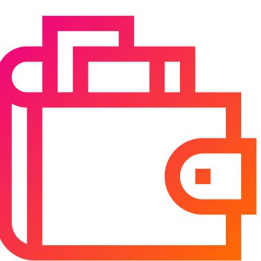 Cüzdan Vektörü Simgesi Tasarım İllüstrasyonu