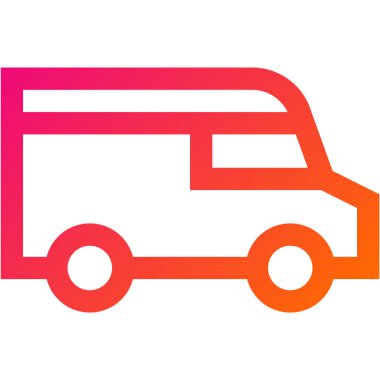 Dağıtım Van Vector Simgesi Tasarım İllüstrasyonu