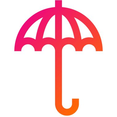 Koruyucu Umbrel Vektör Simgesi Tasarım İllüstrasyonu