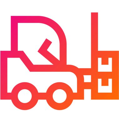 Çatal Kaldırıcı Vektör Simgesi Tasarım İllüstrasyonu