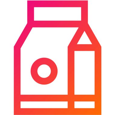 Süt Vektörü Simgesi Tasarım İllüstrasyonu