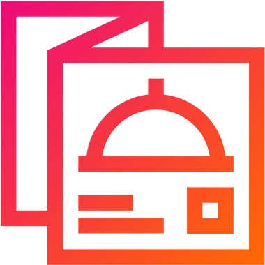 Gıda Menüsü Vektör Simgesi Tasarım Çizimi