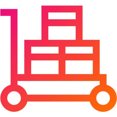 Teslimat Arabası Vektör Simgesi Tasarım İllüstrasyonu