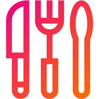 Çatal bıçak vektör simgesi tasarım çizimi