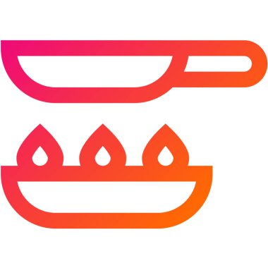 Yiyecek Tavası Vektör Simgesi Tasarım Çizimi