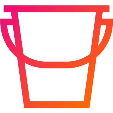 Bucket Vektör Simgesi Tasarım Çizimi