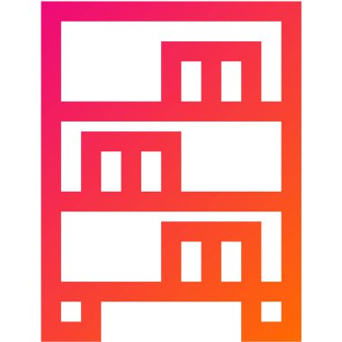 Kitaplık Vektörü Simgesi Tasarım İllüstrasyonu