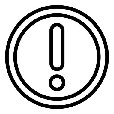 Uyarı Vektörü Simgesi Tasarım İllüstrasyonu