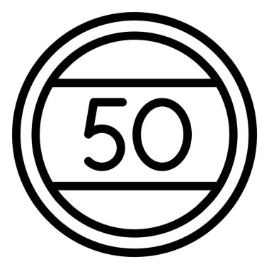 Hız sınırı Vektör Simgesi Tasarım İllüstrasyonu