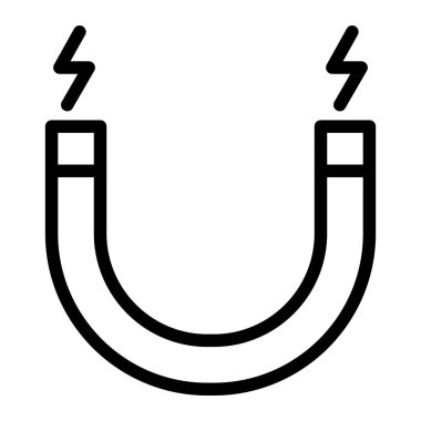 Magnet Vektör Simgesi Tasarım Çizimi