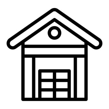 Depo Vektörü Simgesi Tasarım İllüstrasyonu