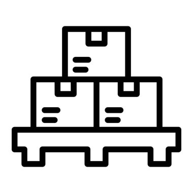 Pallet Vektör Simgesi Tasarım İllüstrasyonu