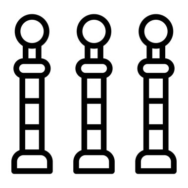 Bollards Vektör Simgesi Tasarım İllüstrasyonu