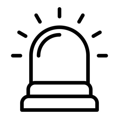 Siren Vektörü Simgesi Tasarım Çizimi