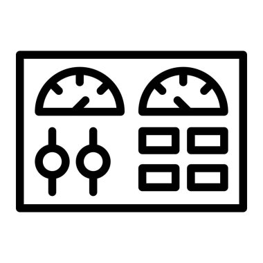 Kontrol paneli Vektör Simgesi Tasarım İllüstrasyonu