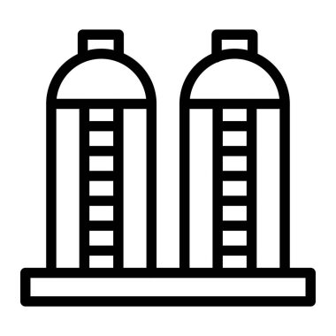 Silo Vektör Simgesi Tasarım İllüstrasyonu