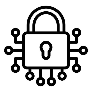 Kilit Vektörü Simgesi Tasarım İllüstrasyonu