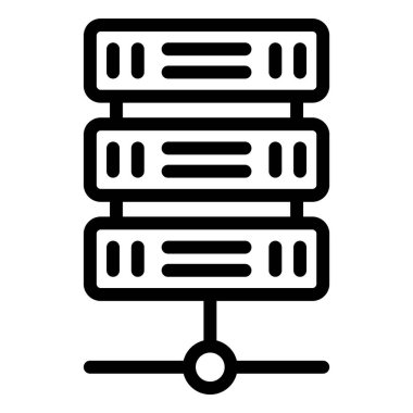 Sunucu Vektörü Simgesi Tasarım İllüstrasyonu