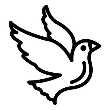 Kuş Vektörü Simgesi Tasarım İllüstrasyonu