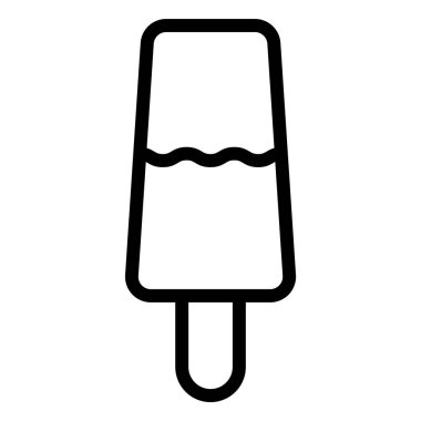 Dondurma Vektör Simgesi Tasarım Çizimi