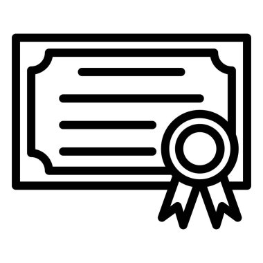 Sertifika Vektör Simgesi Tasarım İllüstrasyonu