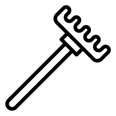 Tırmık Vektörü Simgesi Tasarımı Çizimi