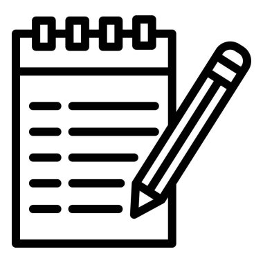 Notlar Vektör Simgesi Tasarım İllüstrasyonu