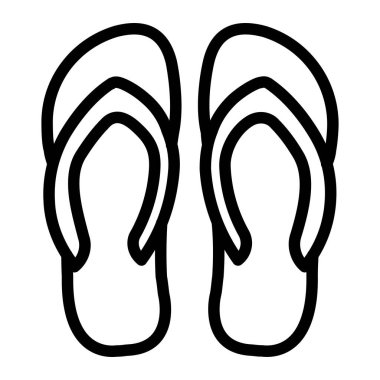 Terlik Vektörü Simgesi Tasarım Çizimi