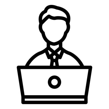 Çevrimiçi öğrenme Vektörü Simgesi Tasarım İllüstrasyonu