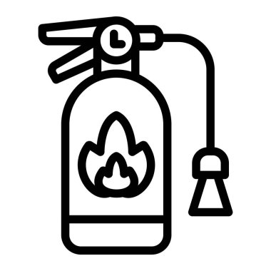 Yangın söndürücü Vektör Simgesi Tasarım İllüstrasyonu