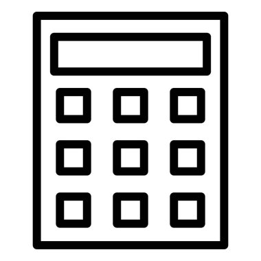 Hesap Makinesi Vektör Simgesi Tasarım İllüstrasyonu