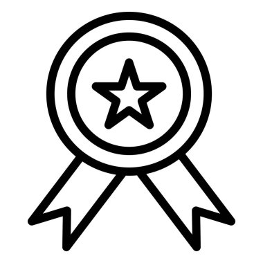 Rozet Vektörü Simgesi Tasarımı İllüstrasyonu