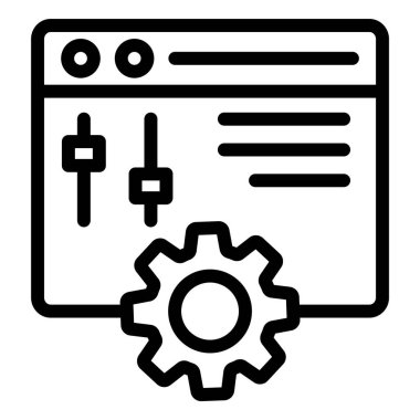 Panel Vektör Simgesi Tasarım İllüstrasyonu