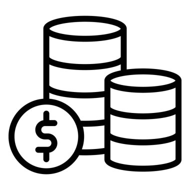 Madeni Para Vektörü Simgesi Tasarım İllüstrasyonu