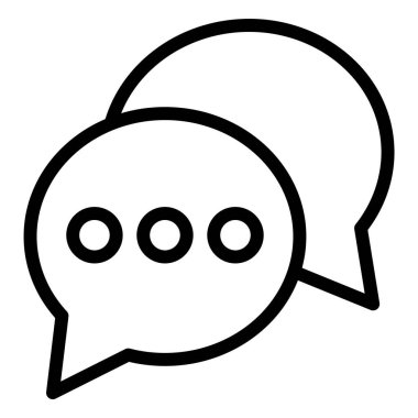 Sohbet Vektörü Simgesi Tasarım İllüstrasyonu