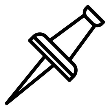 Pin Vektör Simgesi Tasarım İllüstrasyonuna bas