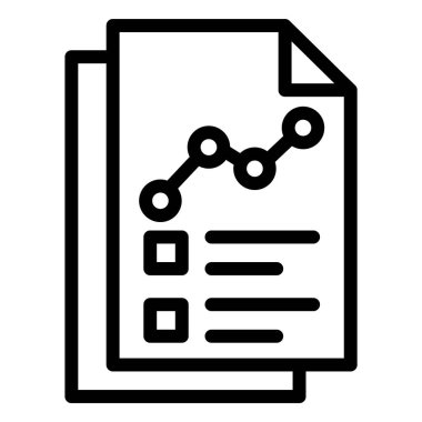 Rapor Vektörü Simgesi Tasarım İllüstrasyonu