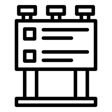 Billboard Vektör Simgesi Tasarım İllüstrasyonu