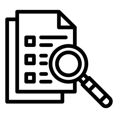 Araştırma Vektörü Simgesi Tasarım İllüstrasyonu