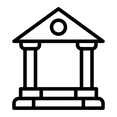 Banka Vektörü Simgesi Tasarım İllüstrasyonu